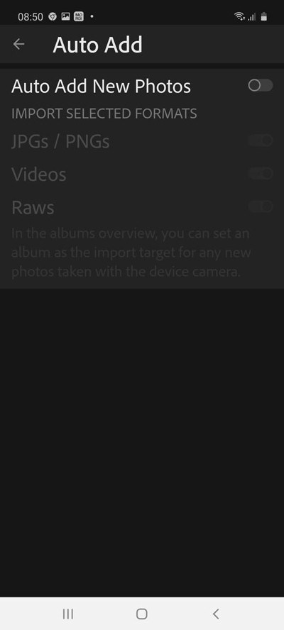 Changing the basic default in Lightroom